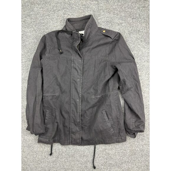 Velvet by Graham & Spencer Jacket Womens Medium Black Utility Cotton Parka Coat - Picture 1 of 8